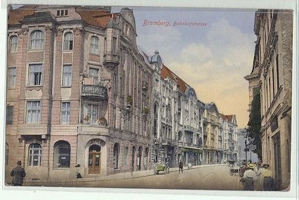 Bydgoszcz - Ulica dworcowa 1914