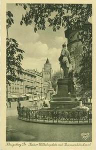 Kr�lewiec - Plac cesarza Wilhelma z pomnikiem Bismarcka 1934